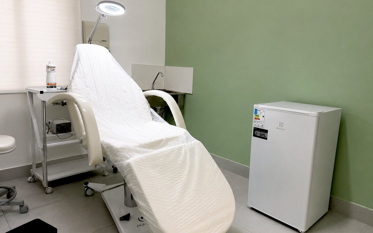 Sala de procedimentos estéticos do consultório